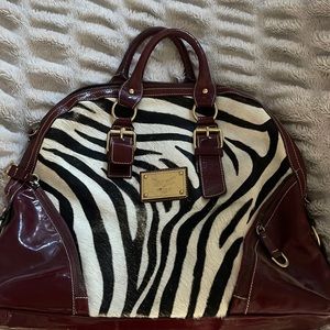 Guia’s Zebra Hair and Red Leather Bag